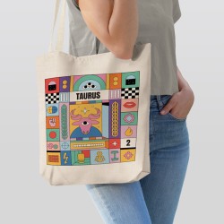 Πολύχρωμα Ζώδια - Ταύρος (Τσάντα  Αγοράς) Πολύχρωμα Ζώδια - Ταύρος (Τσάντα  Αγοράς)